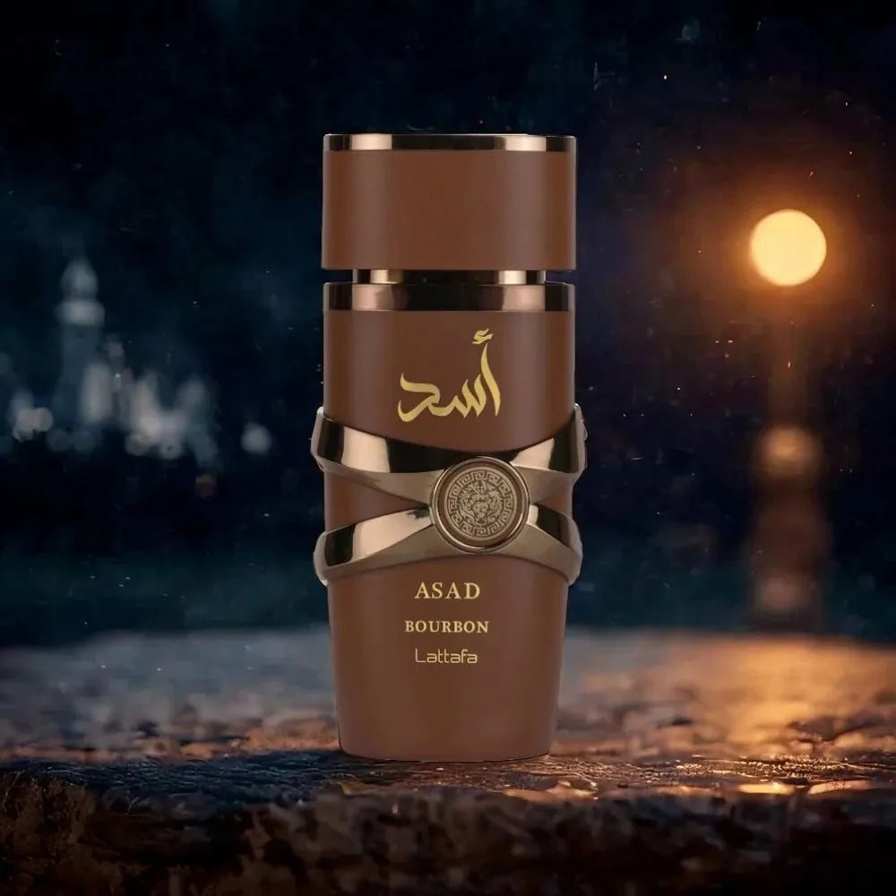 Lattafa Asad Bourbon Eau De Parfum Spray 3.4 oz (100ml) Unisex New in Box Sealed Original