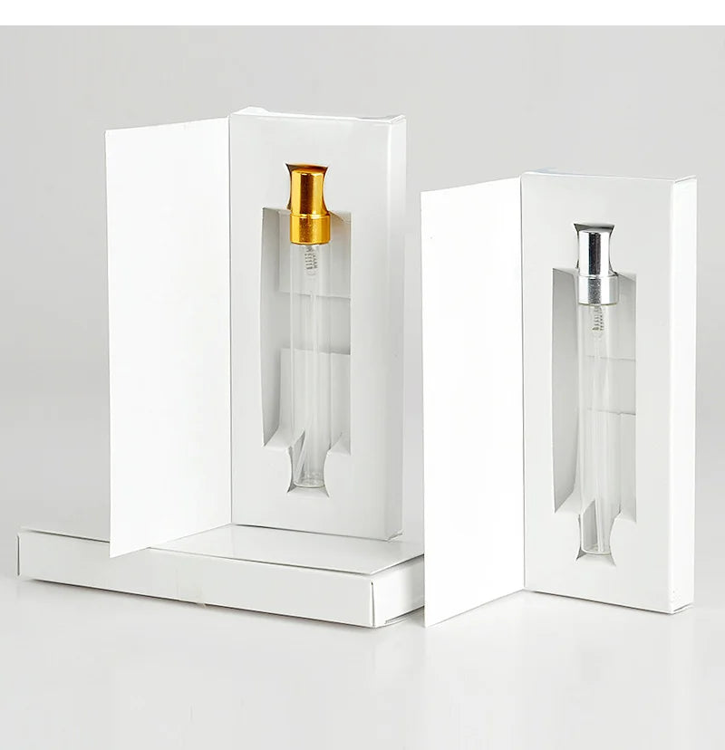 50Pieces/Lot 10ML Perfume Bottle With Paper Boxes Empty Atomizer Spray Glass Perfume Bottle