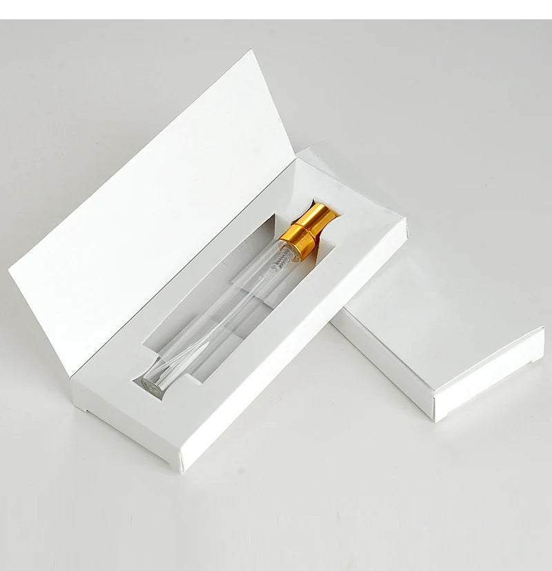 50Pieces/Lot 10ML Perfume Bottle With Paper Boxes Empty Atomizer Spray Glass Perfume Bottle