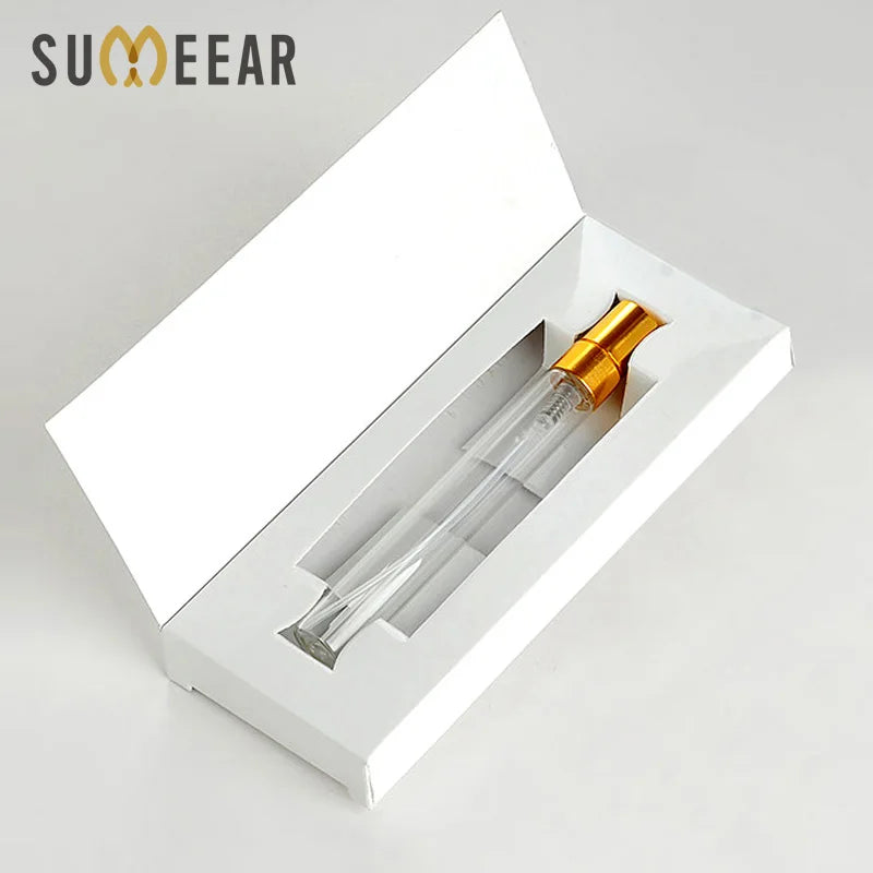 50Pieces/Lot 10ML Perfume Bottle With Paper Boxes Empty Atomizer Spray Glass Perfume Bottle