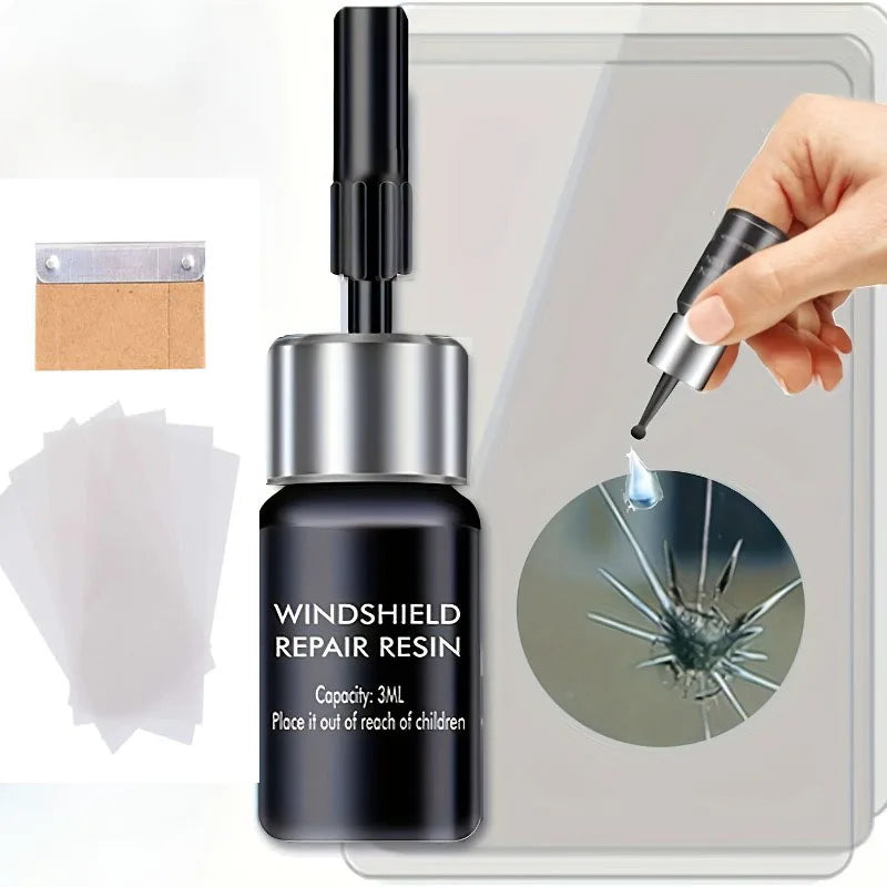 Windshield Repair Kit,1 Bottle Nano Glass Crack Repair Liquid Quick Windshield Repair for Chips