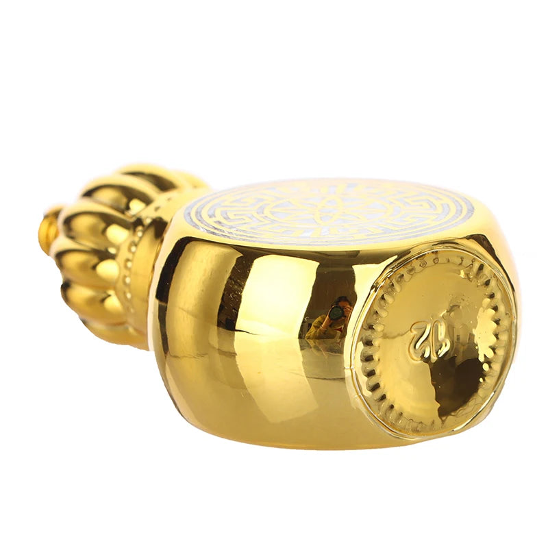 10ml Mini Essential Oil Roller Bottle Gold Crown Shape Perfume Bottling Portable Travel Electroplated Carve Glass Empty Bottle