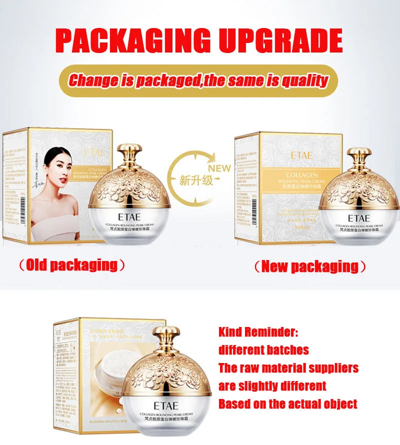 Anti-Wrinkle Face Cream Collagen Pearl Firming Lift Fade Fine Lines Caviar Moisturizing Smooth Brighten Korean Skin Care Product