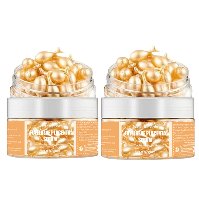 Capsules Sérum Collagène & Acide Hyaluronique – Anti-rides & Éclat – Lot 50
