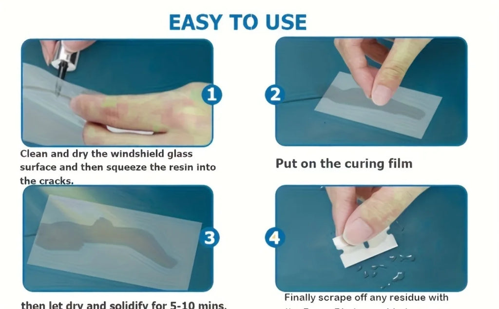 Windshield Repair Kit,1 Bottle Nano Glass Crack Repair Liquid Quick Windshield Repair for Chips