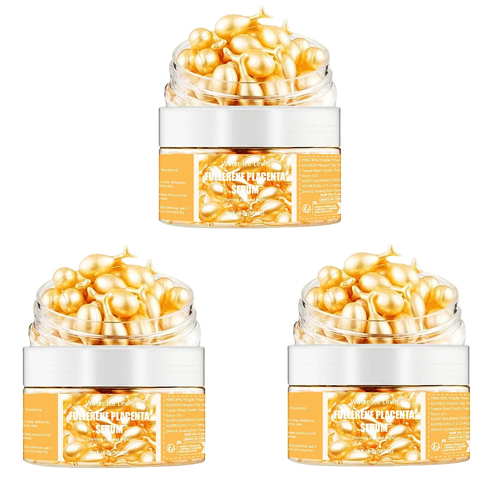 Capsules Sérum Collagène & Acide Hyaluronique – Anti-rides & Éclat – Lot 50