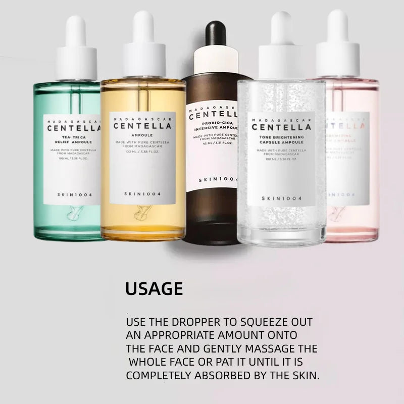 Korean Centella Ampoule Series,Poremizing Fresh,Brightening,Intensive Ampoule Face Pore Care Soothing Serum Skincare Products